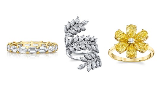 three fashion rings from Norman Silverman