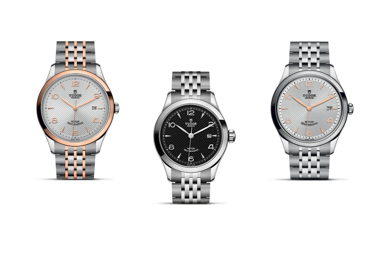A trio of TUDOR 1926 watches, all available at Hing Wa Lee Jewelers.
