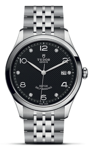 A close-up of a black TUDOR 1926 watch, available at Hing Wa Lee Jewelers.
