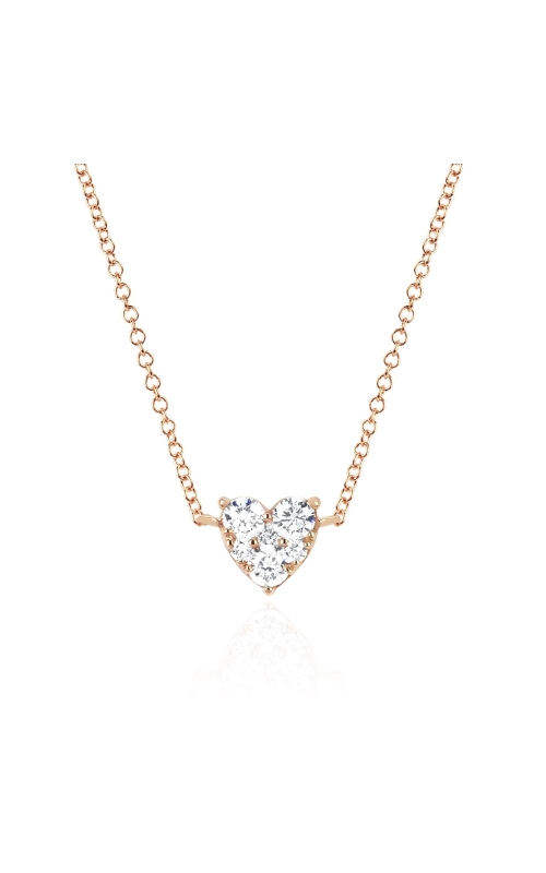 Full Cut Diamond Heart Choker Necklace