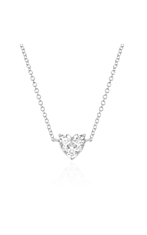 Full Cut Diamond Heart Choker Necklace